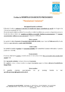 Locandina sportello psicologico